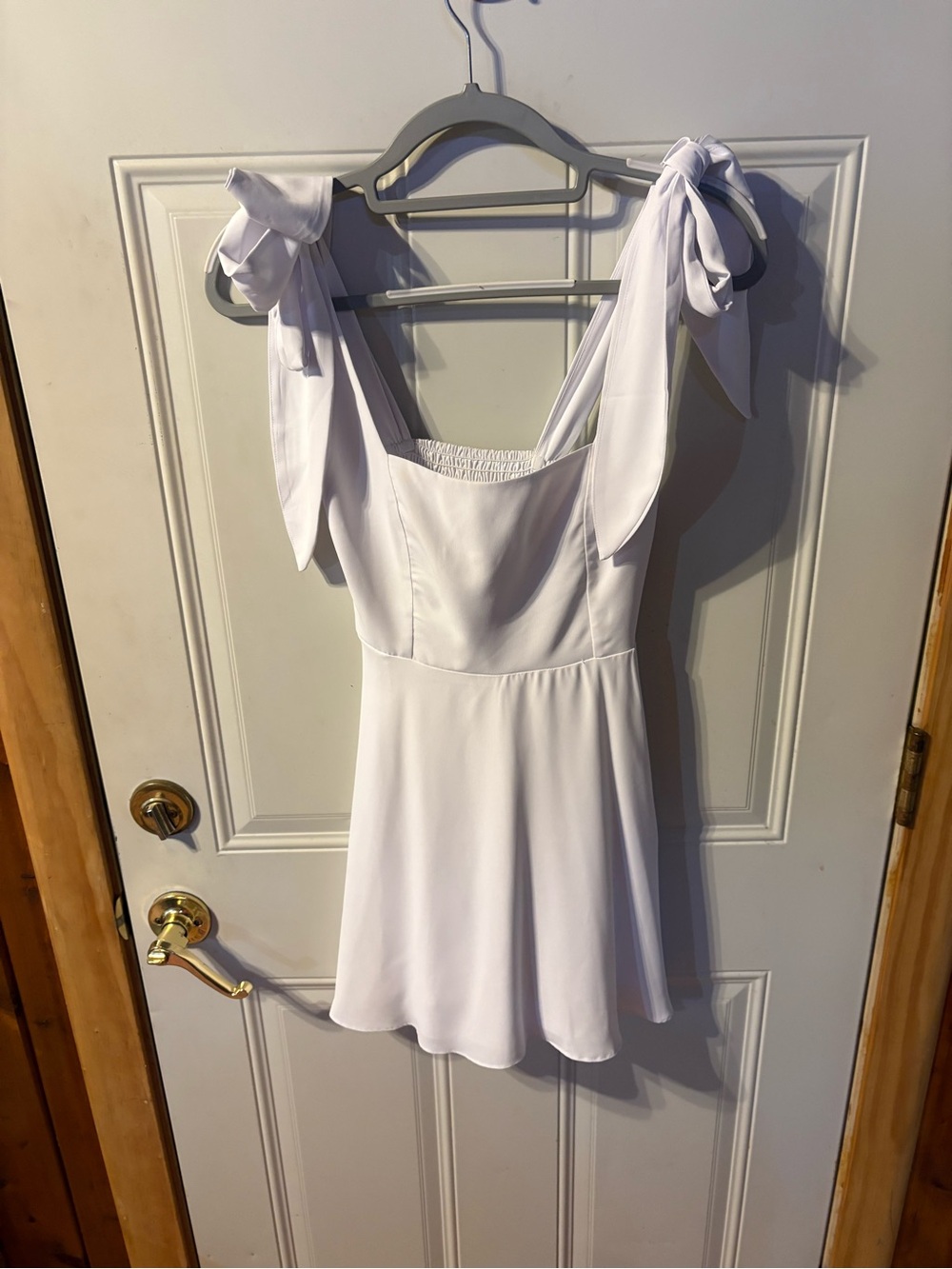 MUMU White Tie-Strap Mini Dress Size X Small